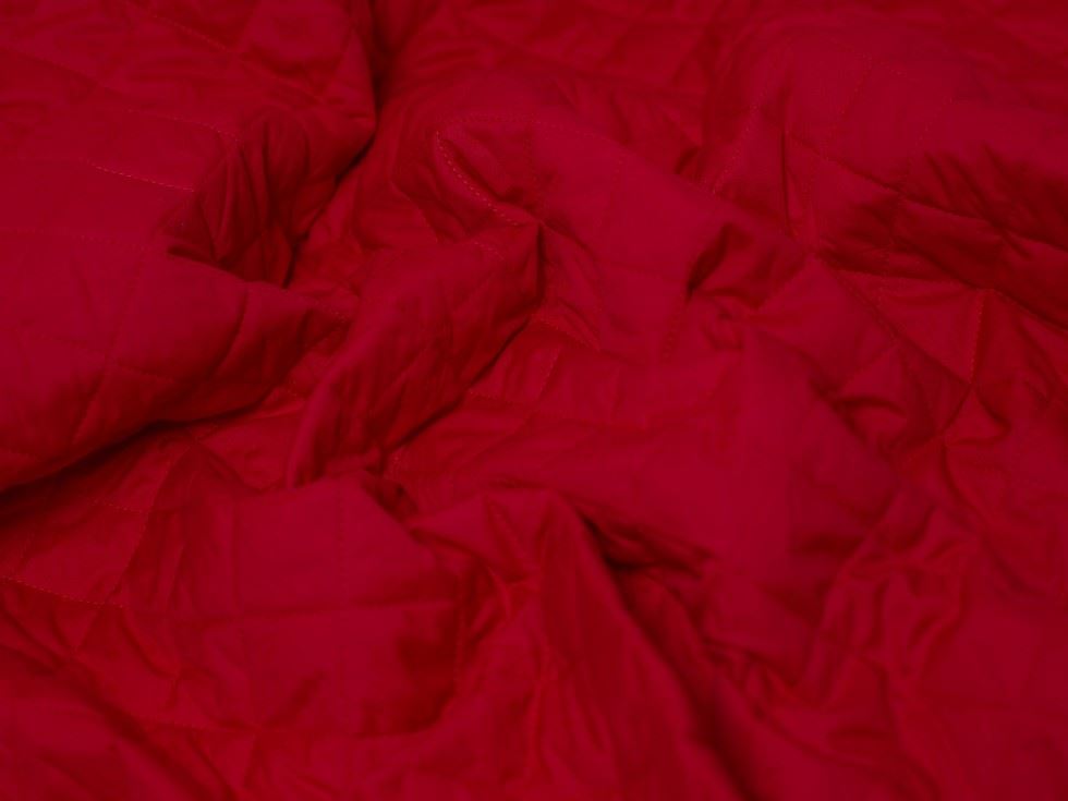 Minerva Core Range Red Quilted Polycotton Fabric