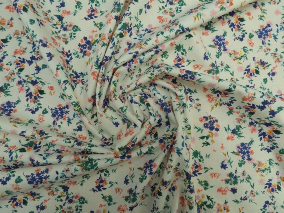 Lady Mcelroy Multicoloured Marlie Cotton Lawn Fabric