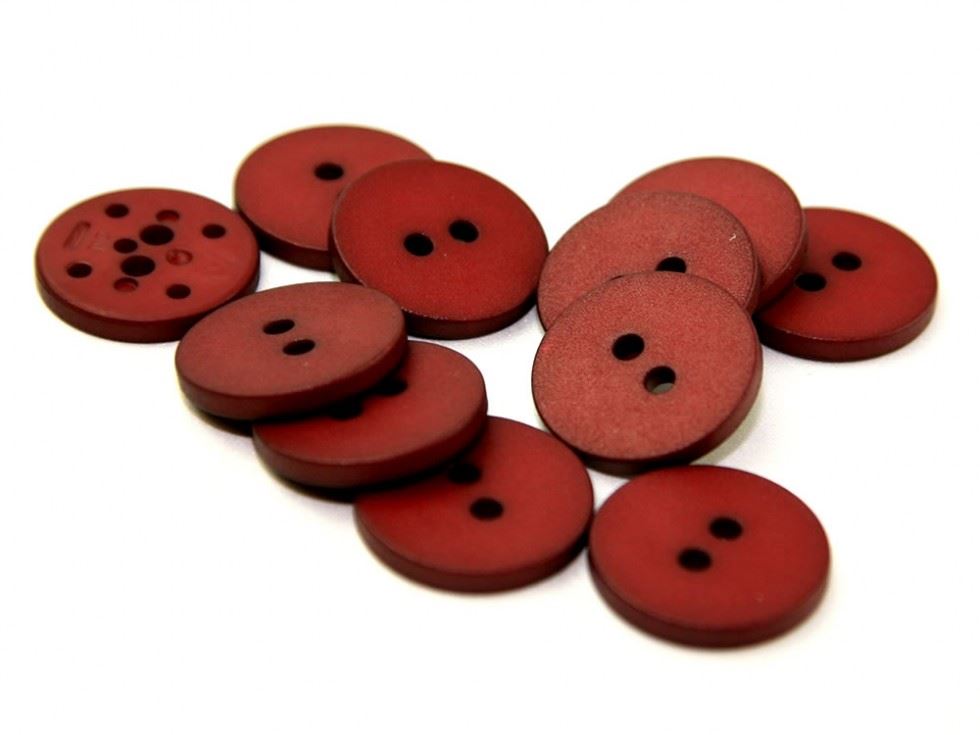 Dill Wine Red Round Matte Buttons (Value Pack)