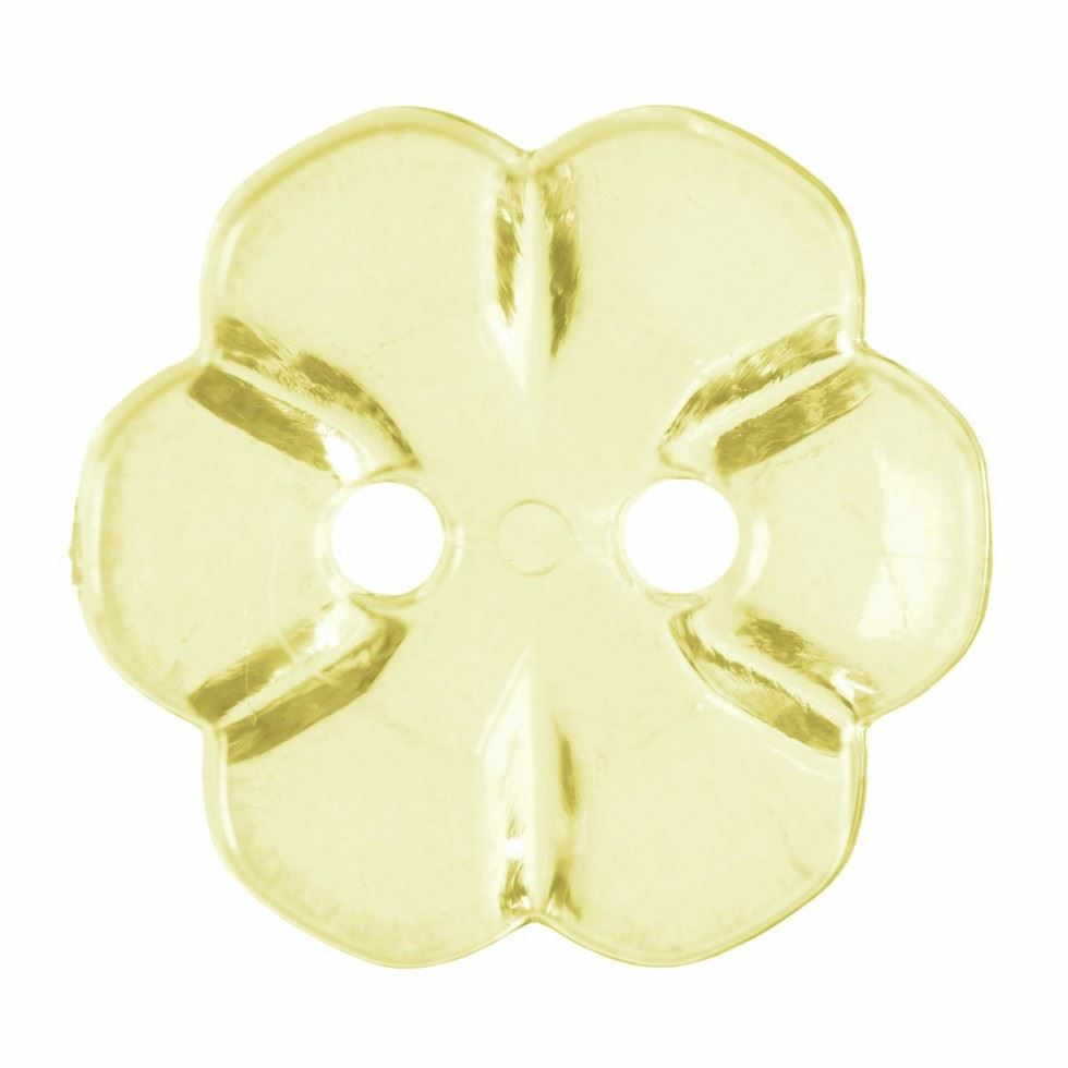 Hemline Yellow Plastic Flower Buttons