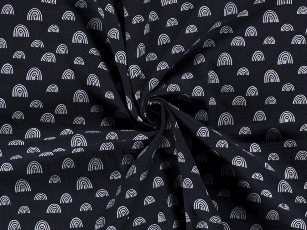 Cotton Double Gauze Fabric Navy
 