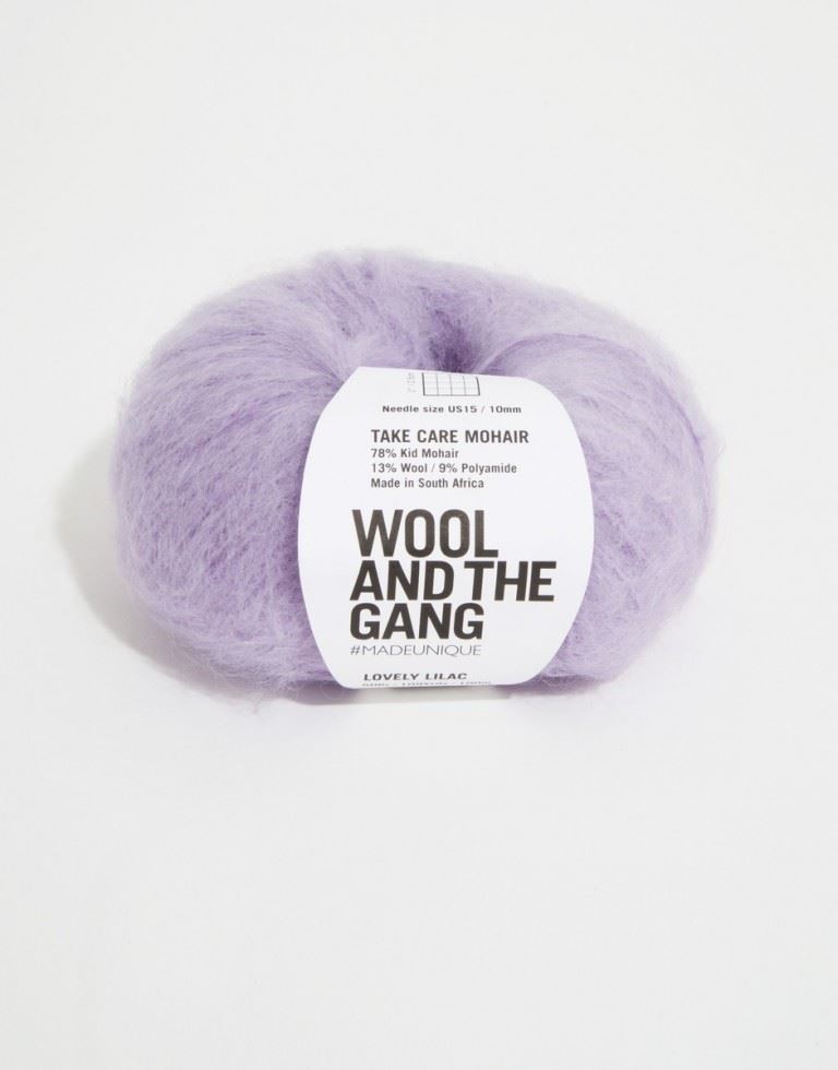 Wool And The Gang Lovely Lilac Take Care Mohair Aran Yarn