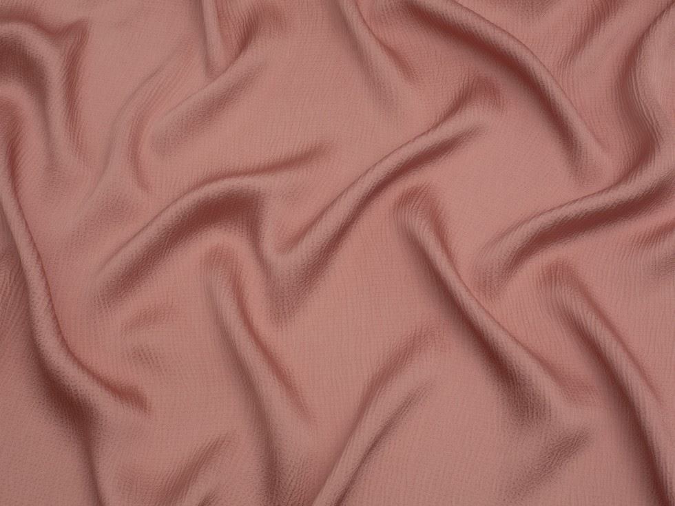 Deadstock Crinkle Textured Satin Fabric Dusty Pink
 