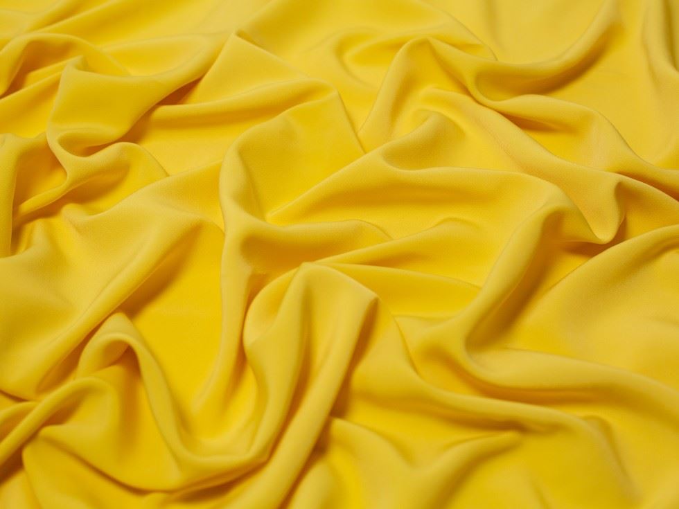 Minerva Core Range Lemon Luxury Smooth Crepe Fabric