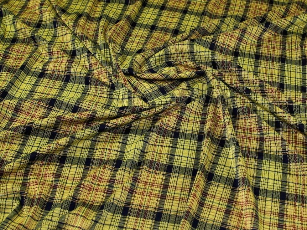 Mustard Deadstock Ponte Roma Double Stretch Knit Fabric