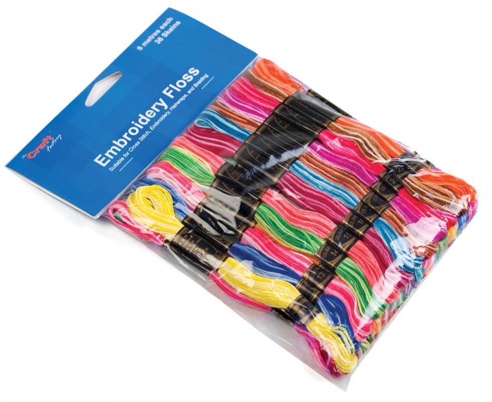 Craft Factory Rainbow Colours Embroidery Threads