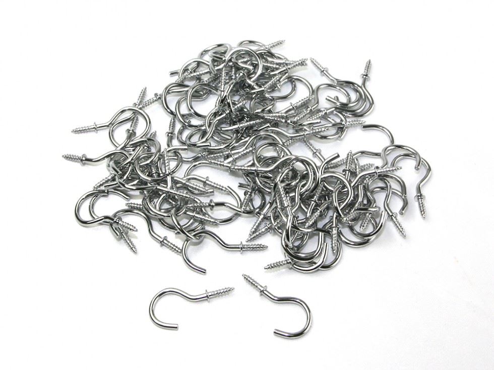 Metal Cup Curtain Hooks (Bulk Value Pack) Silver
 
