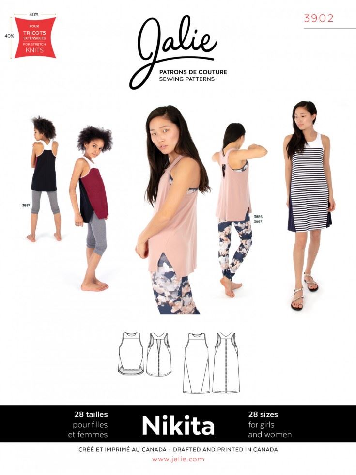 Jalie Sewing Pattern 3902 Nikita Workout Tank & Dress