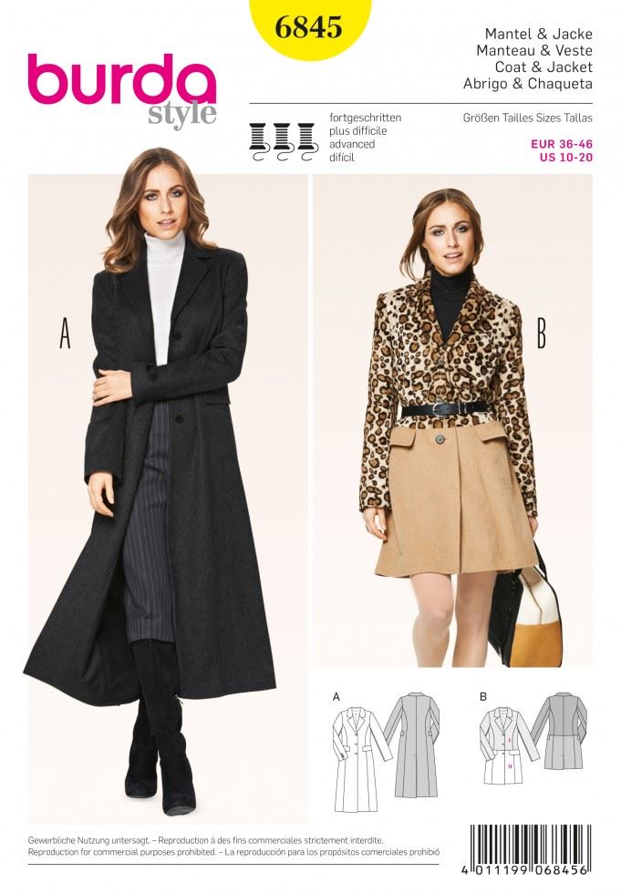 Burda Paper Sewing Pattern 6845
 