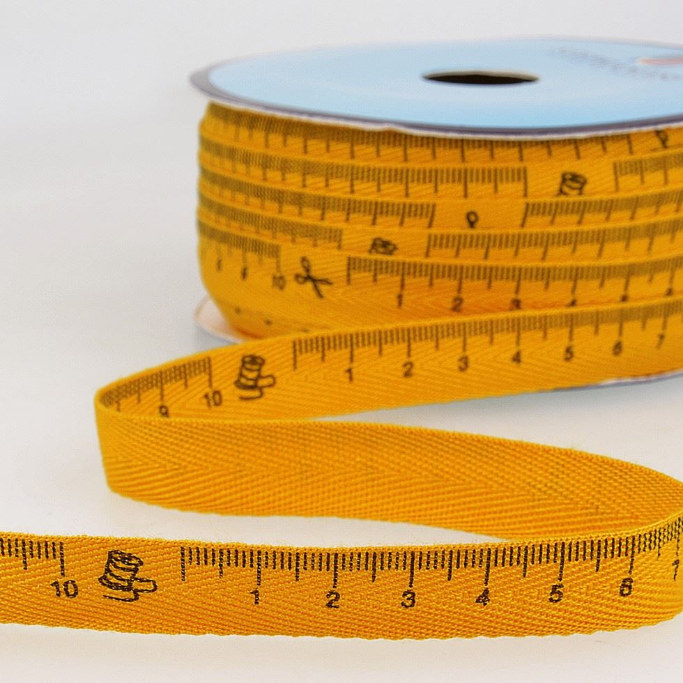 Stephanoise Tape Measure Ribbon Yellow
 