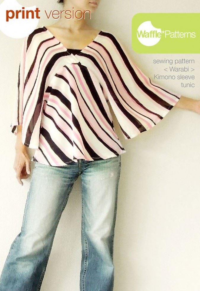 Waffle Patterns Paper Sewing Pattern Sleeve Tunic