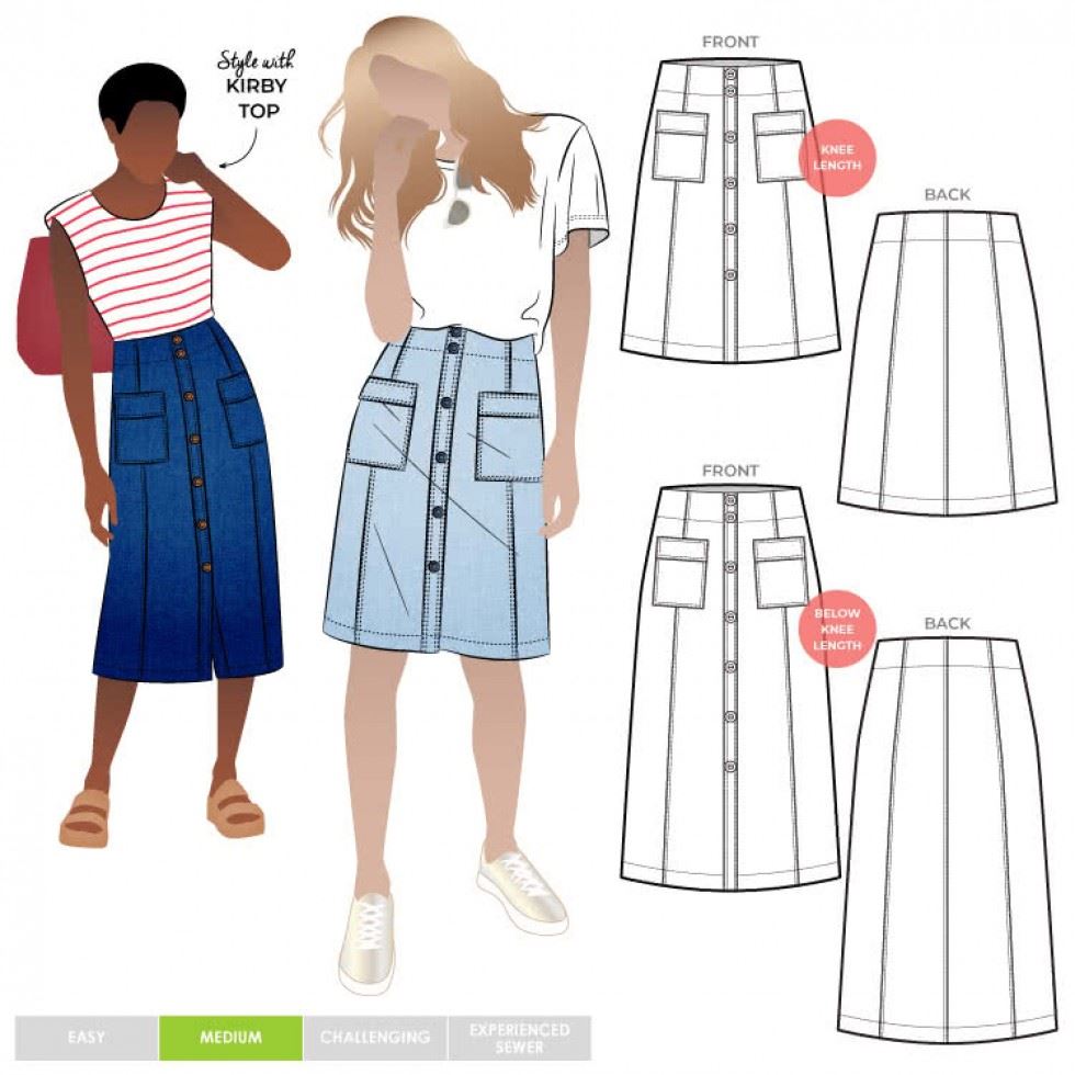 Style Arc Sewing Pattern Lennox Skirt