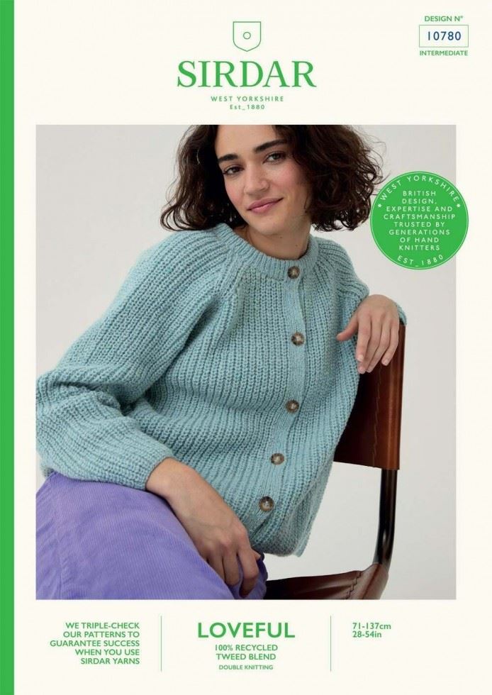 Minerva Loveful Tweed Dk Knitting Pattern Booklet 10780 Sirdar Sirdar-10780