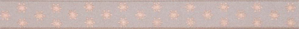 Berisfords Metallic Polka Flakes Ribbon Ecru
 