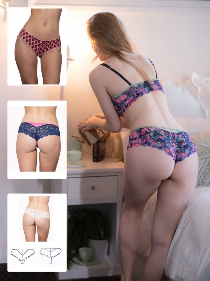 Booby Traps Paper Sewing Pattern Triangle Insert Lace Leg String
 