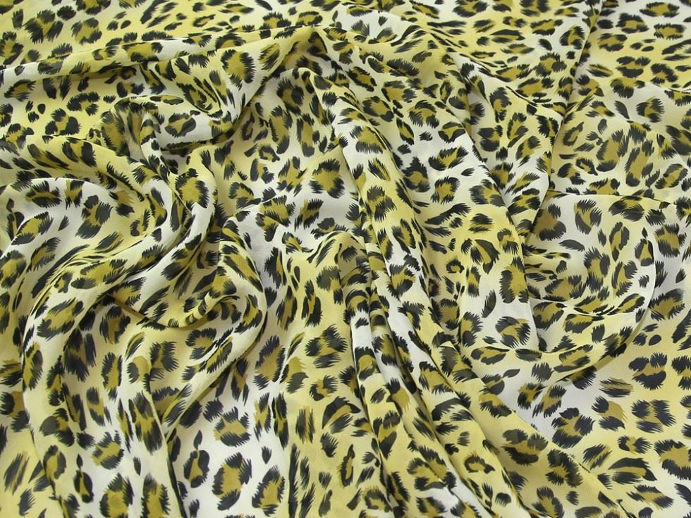 Citrus Green Deadstock Sheer Chiffon Fabric