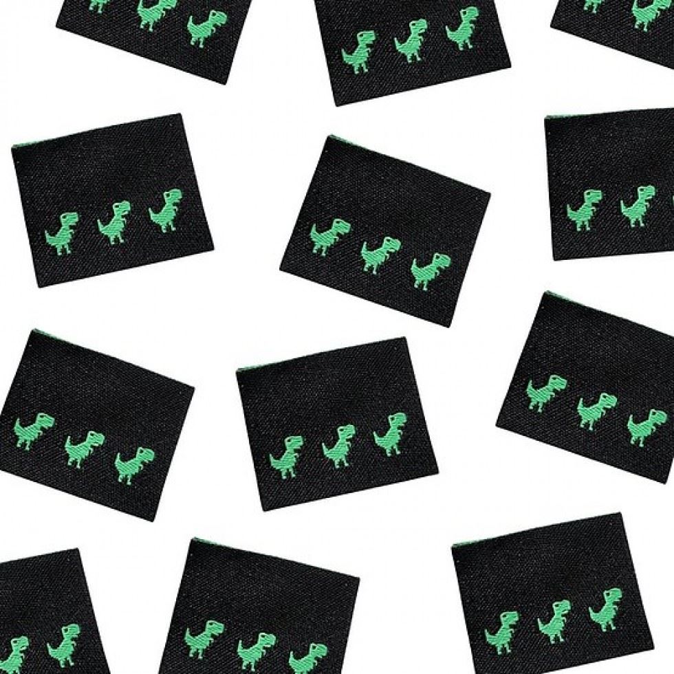 Sew Anonymous Pixel Dino Sew Woven Labels
 