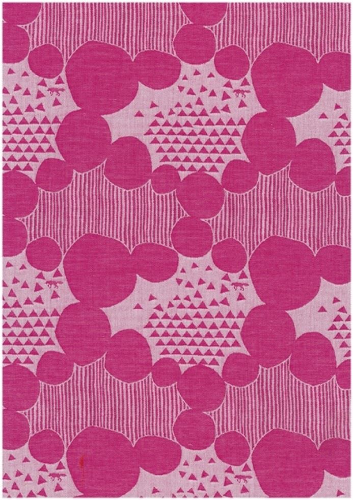 Kokka Cotton Woven Jacquard Fabric Pink
 