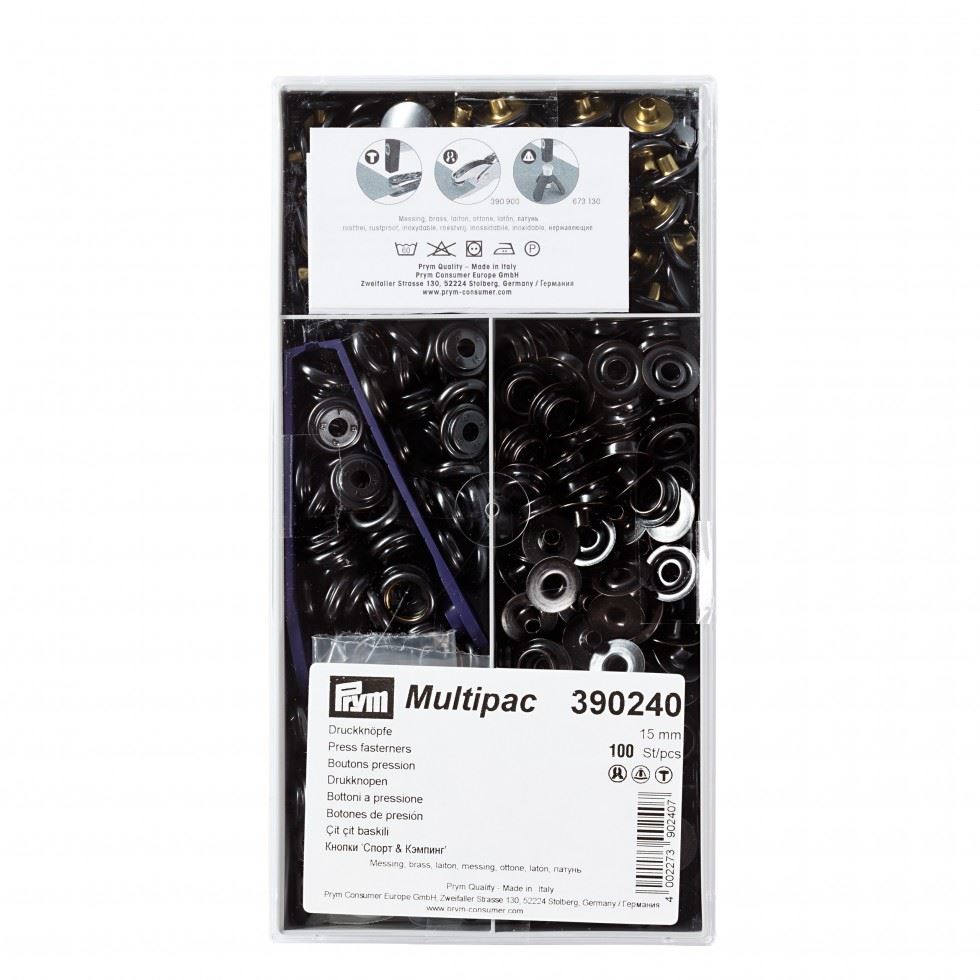 Prym Black Oxidized Sport Snaps Press Fasteners