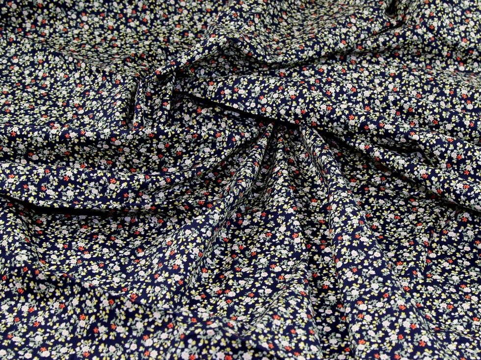 Navy Deadstock 100% Cotton Poplin Fabric