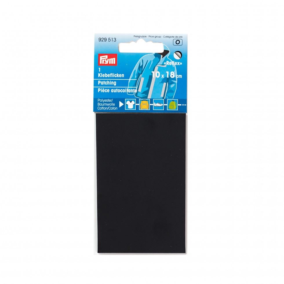 Prym Reflective Self Adhesive Repair Patch Black