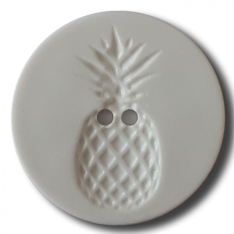Dill Round Pineapple Buttons (Value Pack) White
 