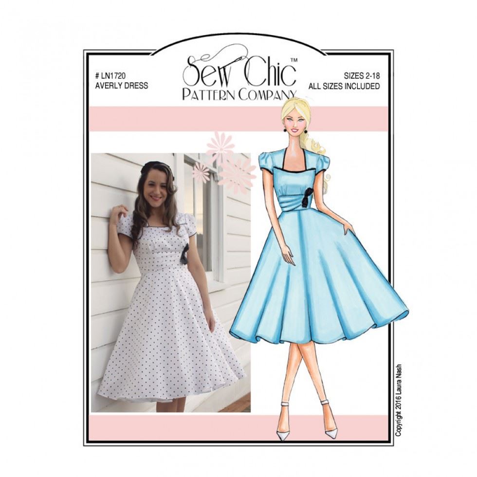 Sew Chic Paper Sewing Pattern Averly Dress
 