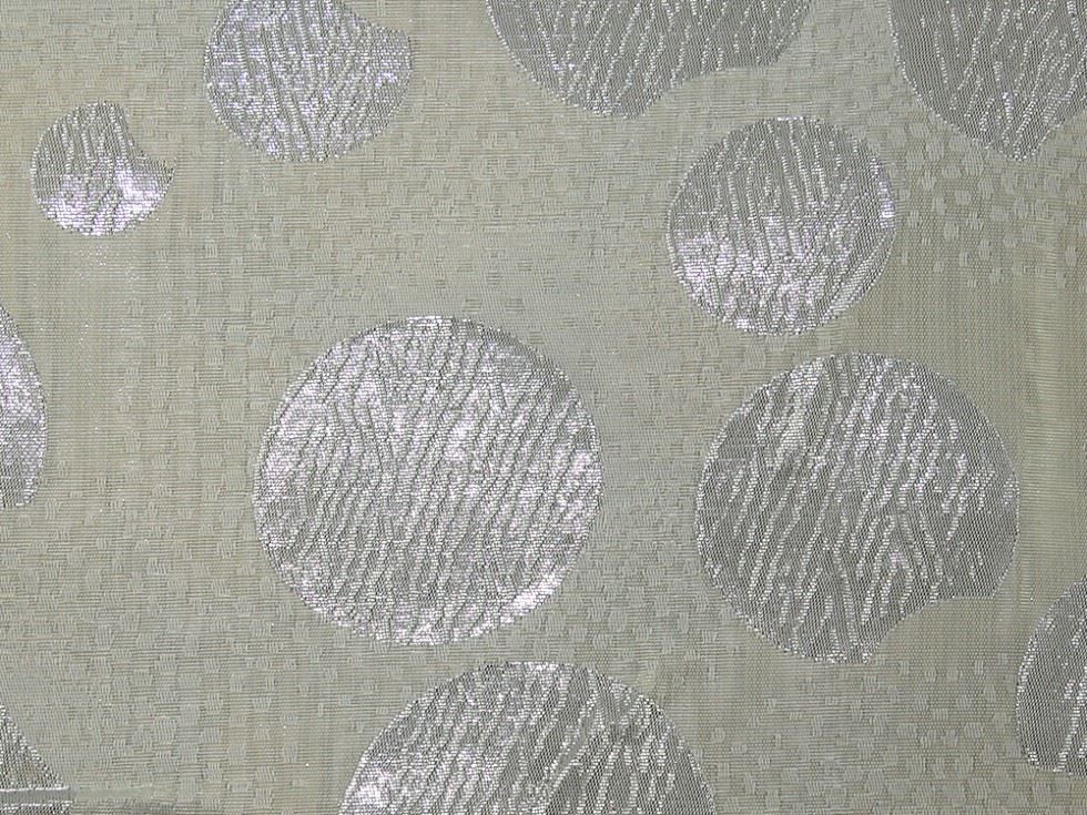 Deadstock Metallic Woven Brocade Fabric Ivory & Silver
 