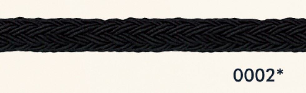 Braided Gimp Flanged Cord (Value Roll) Black