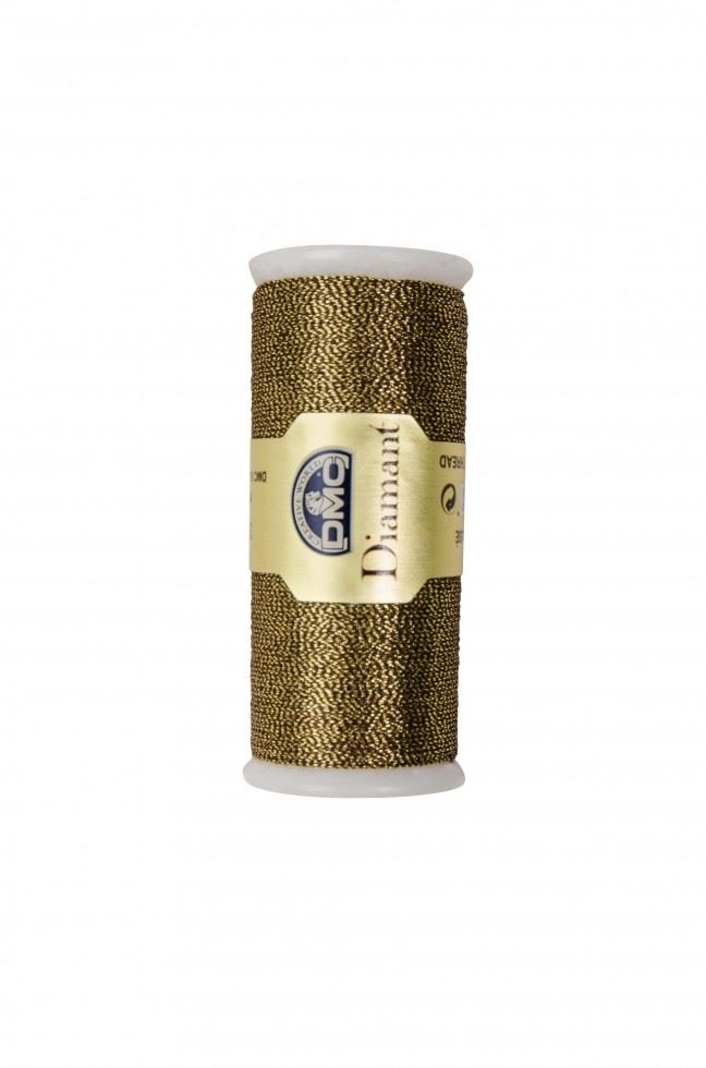 Dmc D140 Black/Gold Diamant Metallic Embroidery Thread