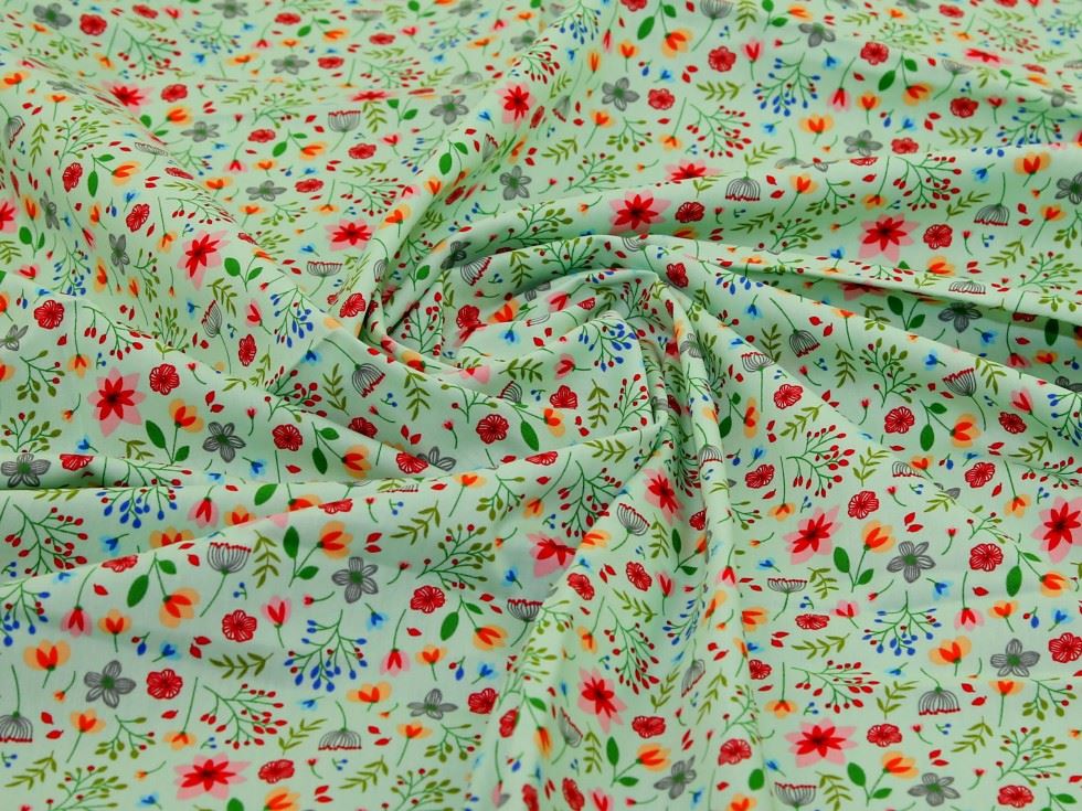 Rose And Hubble Meadow 100% Cotton Poplin Fabric