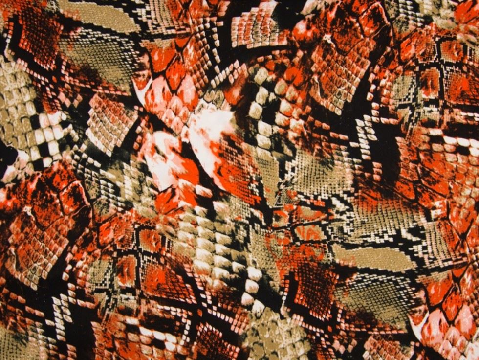 Deadstock Viscose Twill Fabric Orange
 