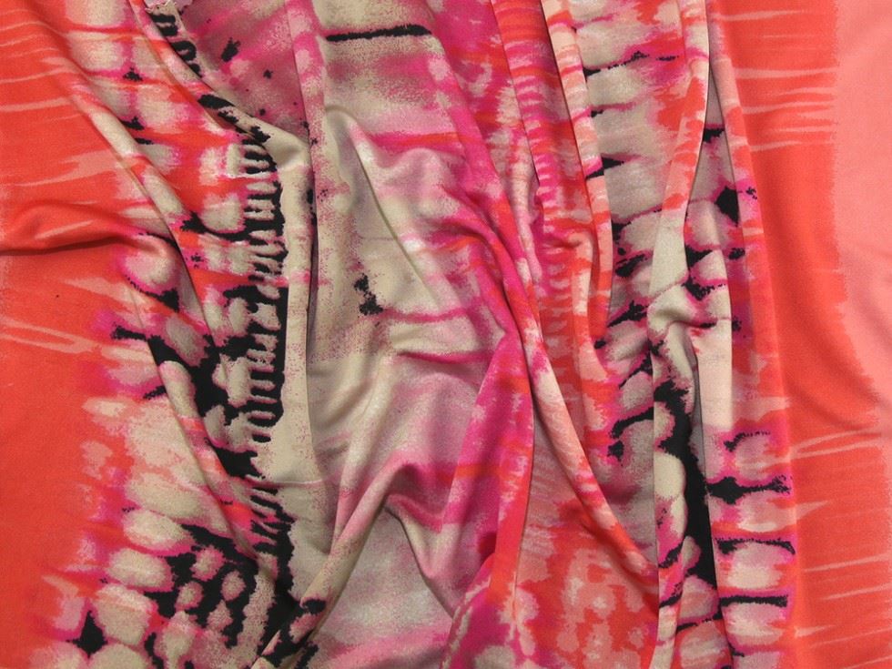 Coral Deadstock Ity Silky Stretch Knit Fabric