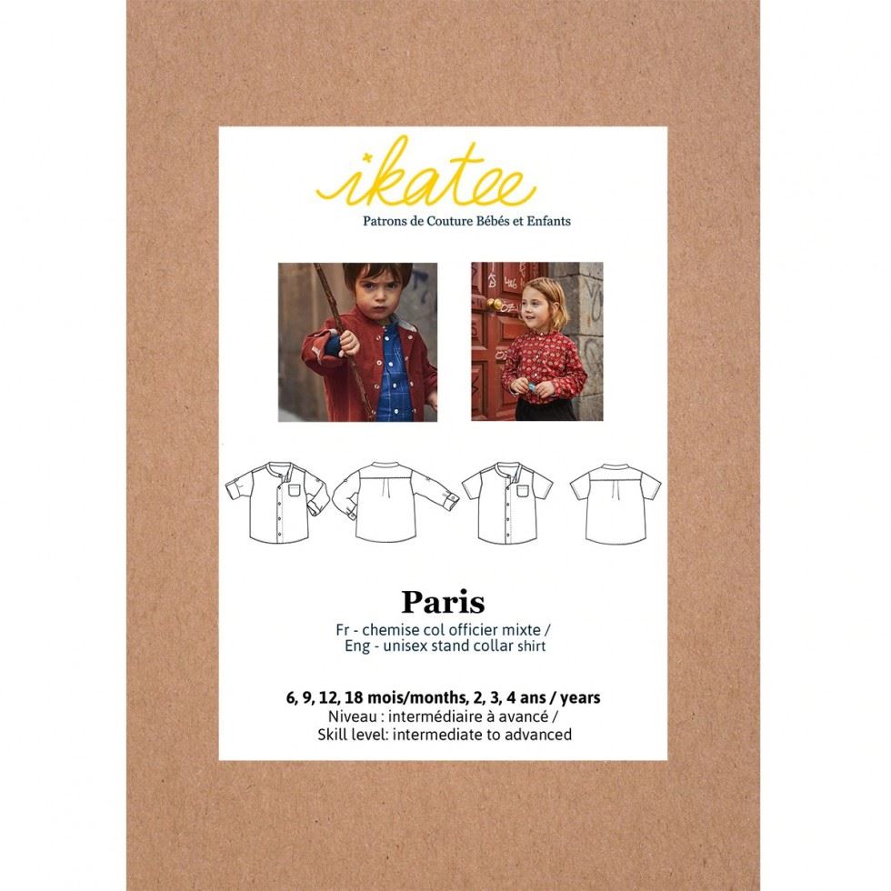 Ikatee Sewing Pattern Baby Paris Shirt