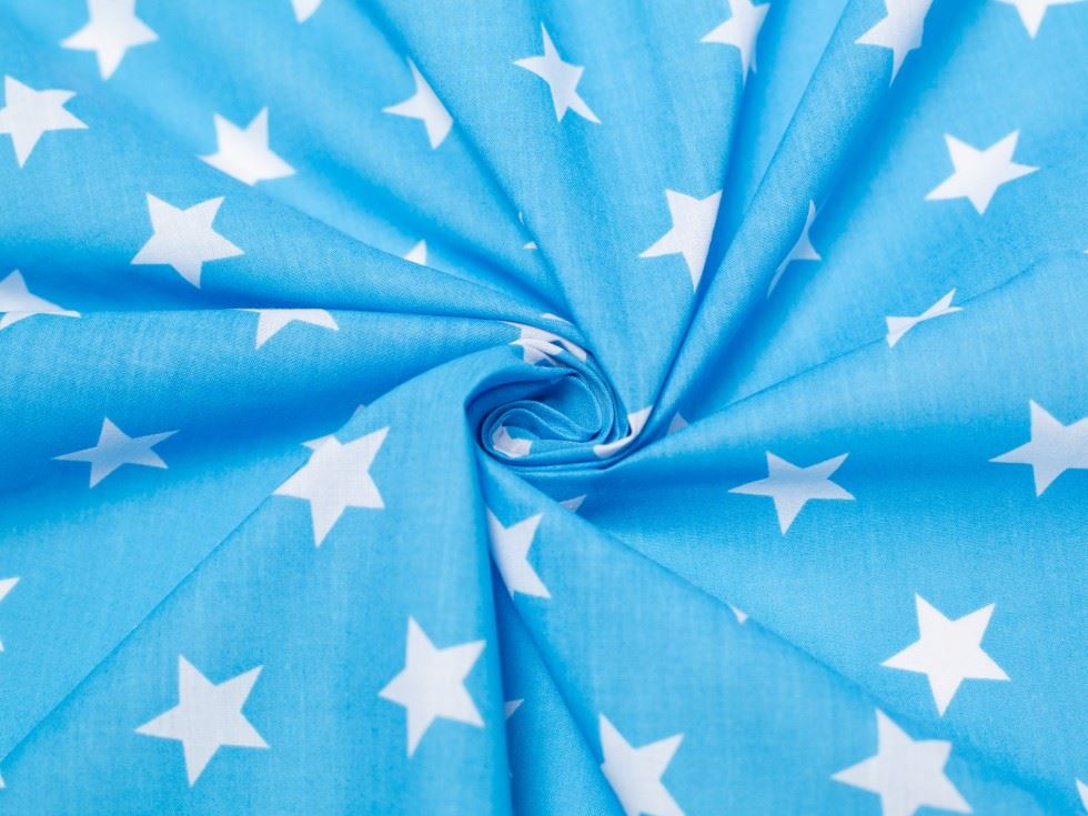 Minerva Core Range Turquoise Printed Polycotton Fabric