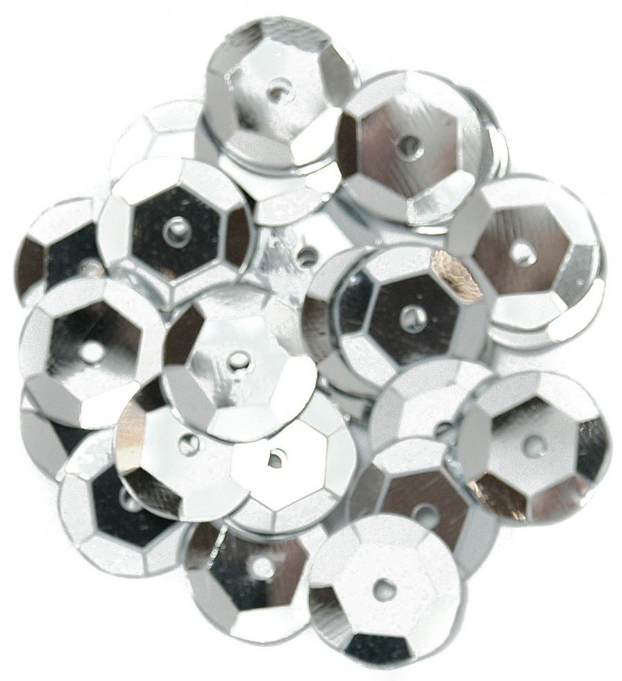 Craft Factory Silver Round Cup Sequins