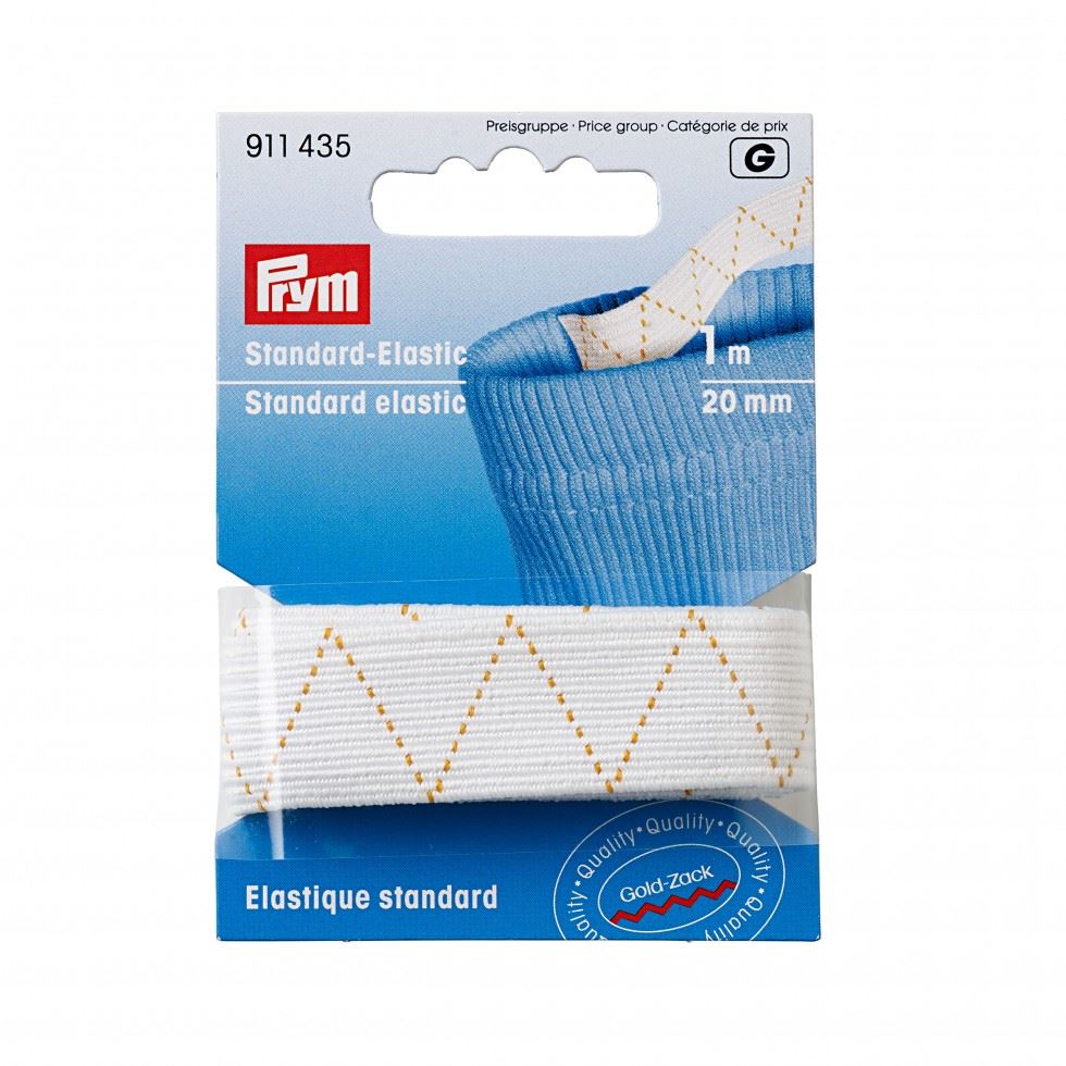 Prym Standard-Elastic Gummi weiß 20mm 1m