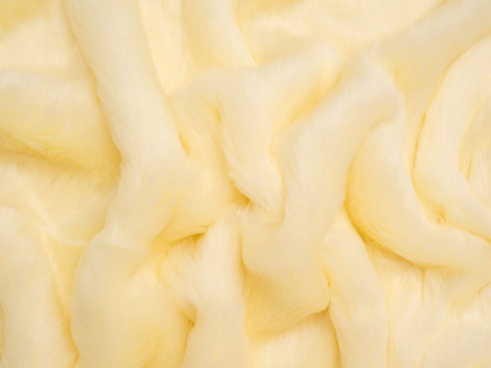 Cream Plush Faux Fur Fabric