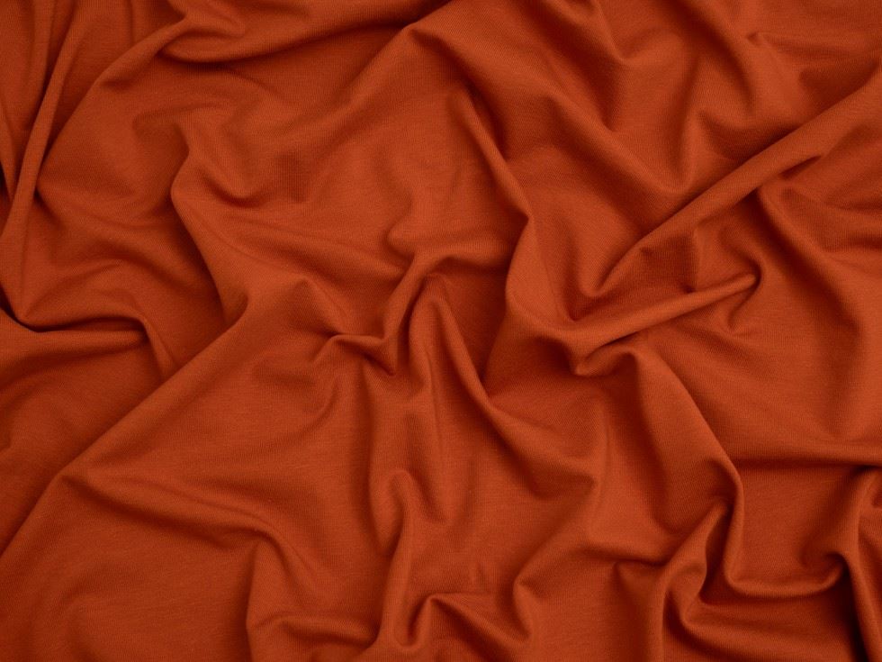 Minerva Core Range Rust Cotton Lycra Jersey Stretch Knit Fabric