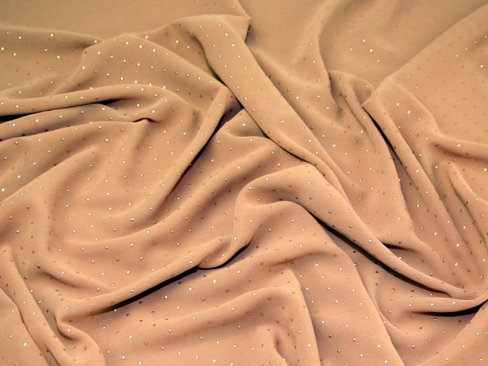 Deadstock Sheer Chiffon Fabric Copper & Gold
 