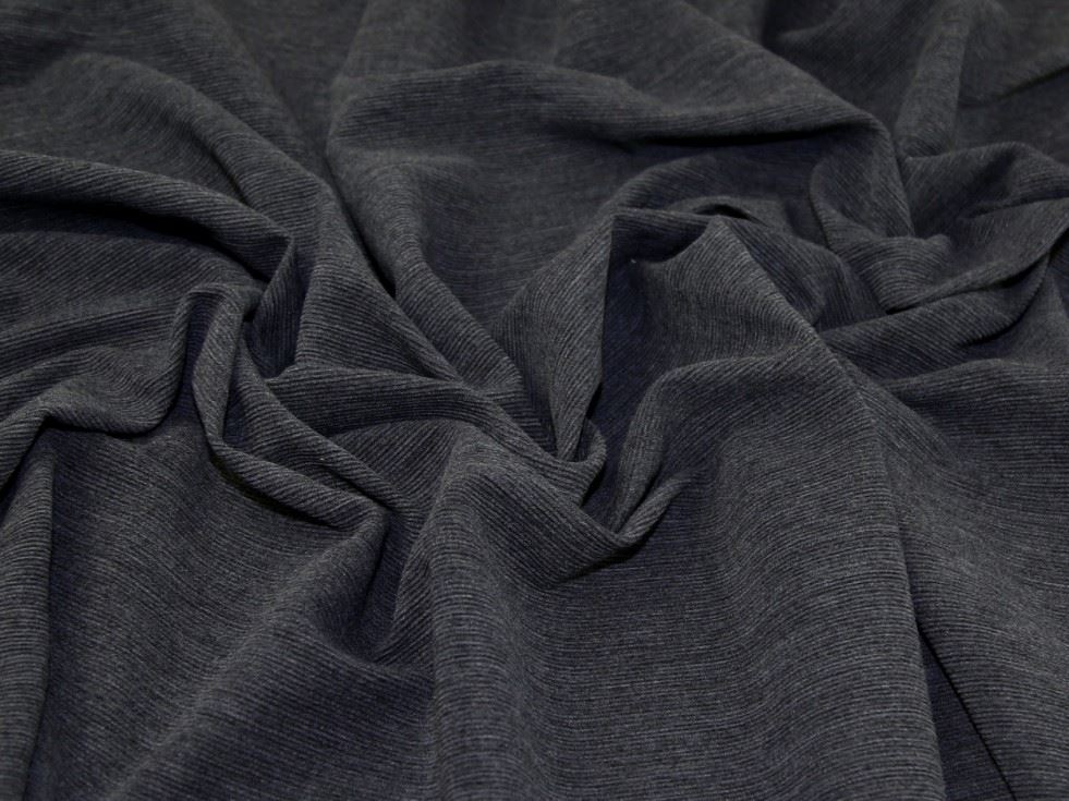 Textured Stretch Knit Fabric Grey