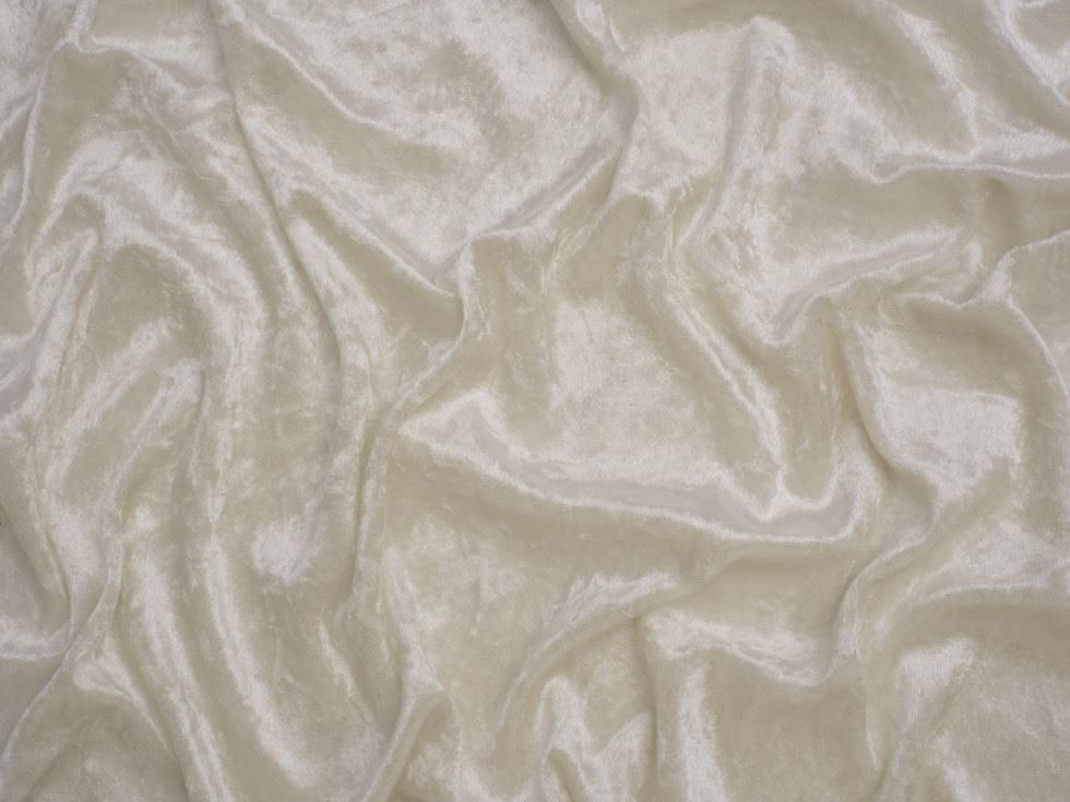 Minerva Core Range Cream Crush Velvet Stretch Knit Fabric