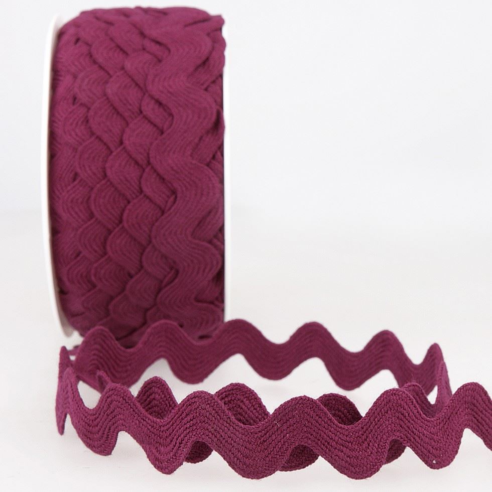 Stephanoise Burgundy Ric Rac Trim