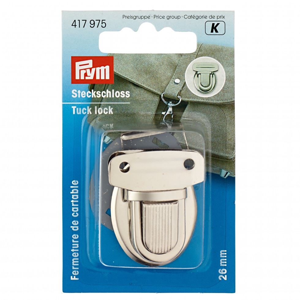 Prym Silver Tuck Lock Bag Fastener