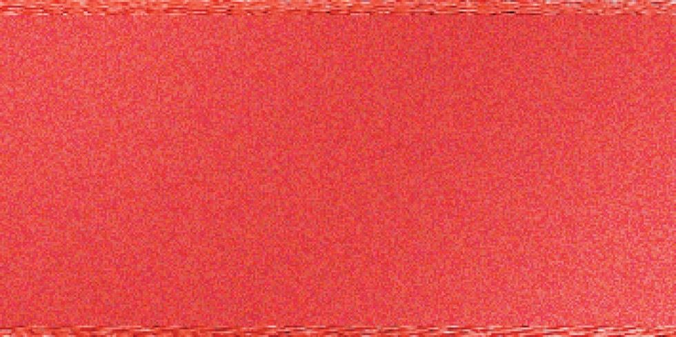 Berisfords 22 Coral Double Faced Satin Ribbon