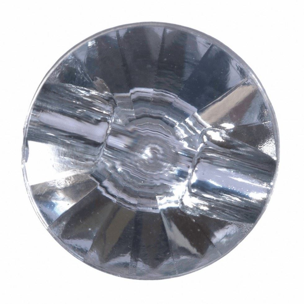 Hemline Clear Round Faceted Buttons