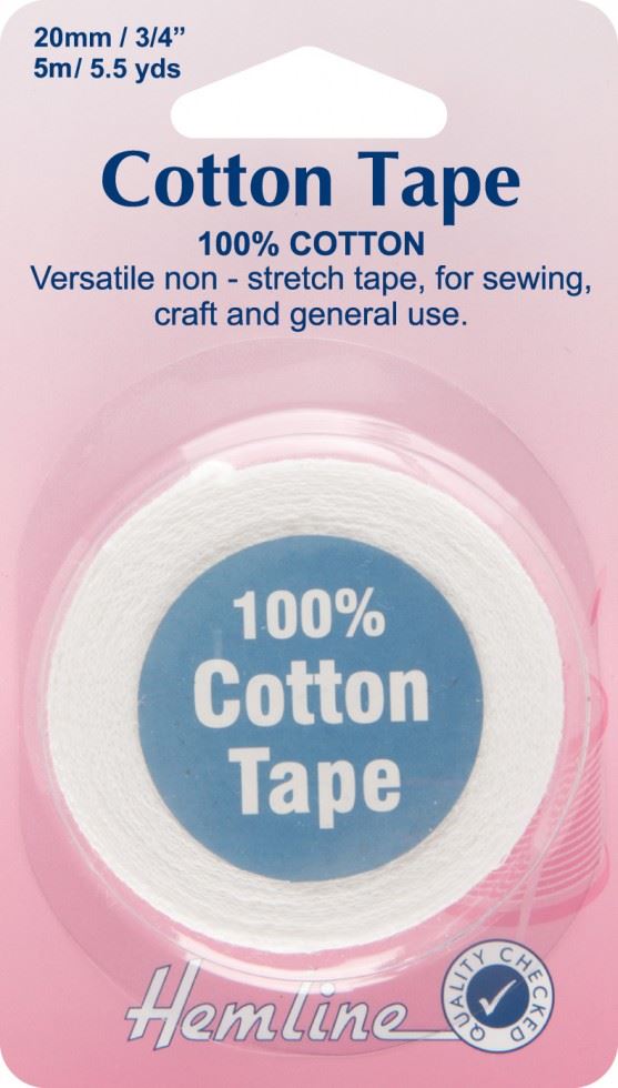 Hemline White Cotton Tape