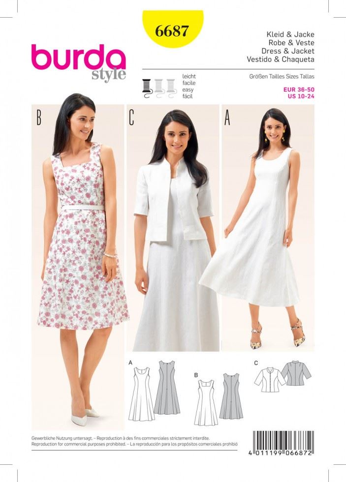 Burda Paper Sewing Pattern 6687
 