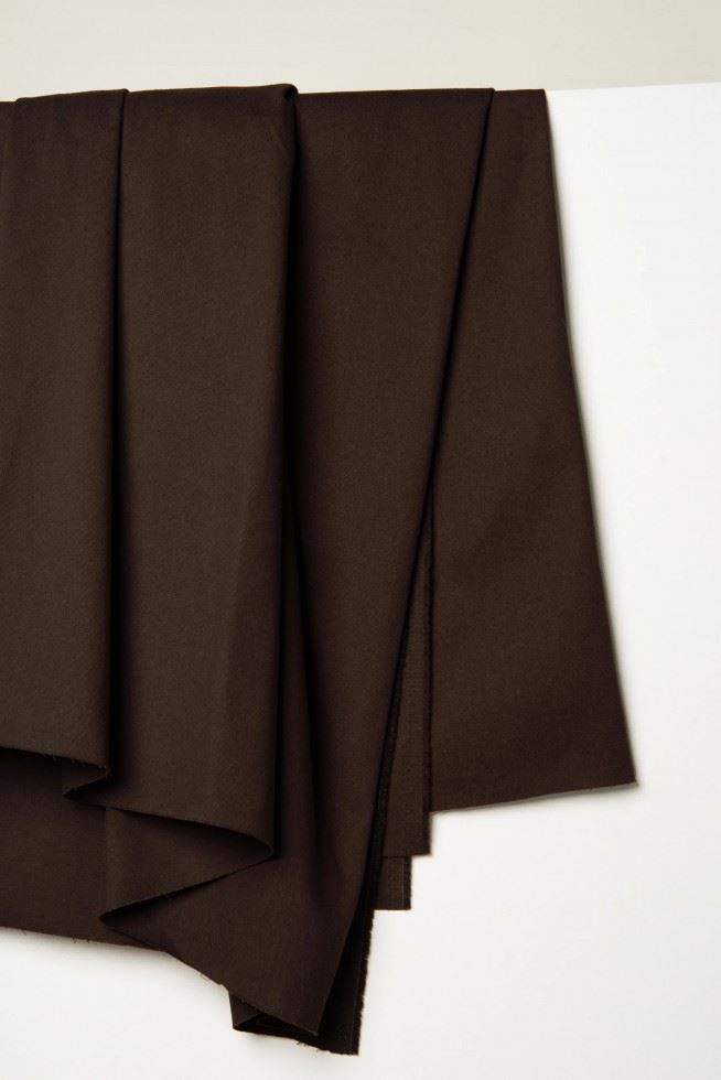 Atelier Brunette Light Cotton Gabardine Fabric Oat Chocolate
