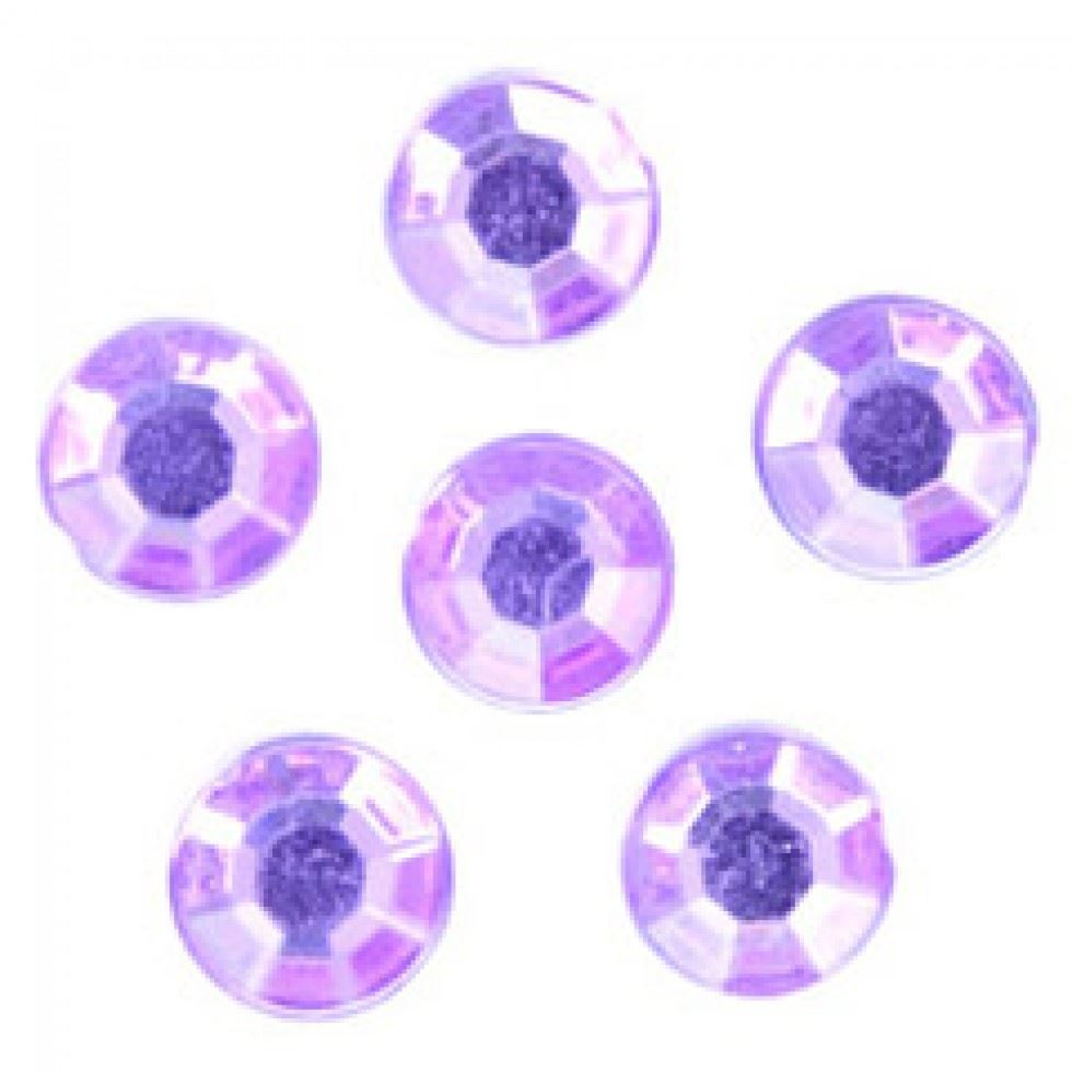 Trimits Lilac Round Stick On Diamantes
